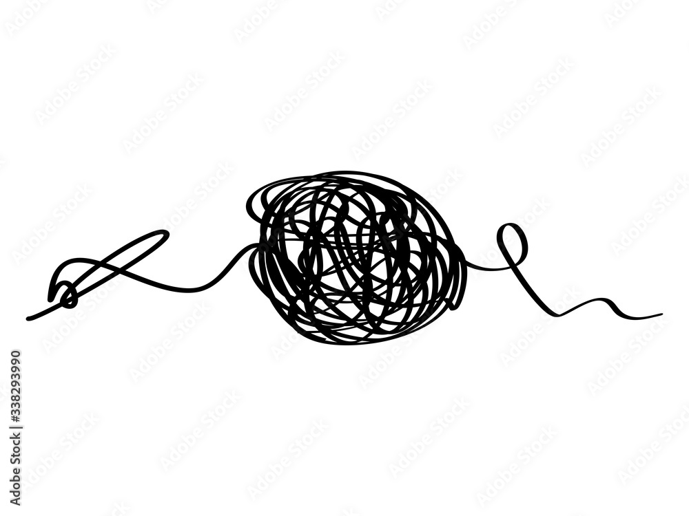 Obraz premium hand drawn scribble sketch circle object. Tangled grungy round scribble. isolated on white background
