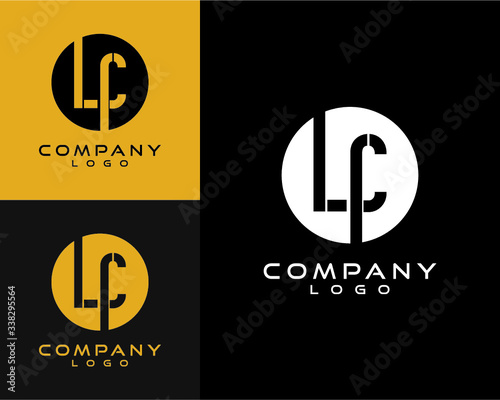 LC, CL letter, initial logo design letter  with circle shape 