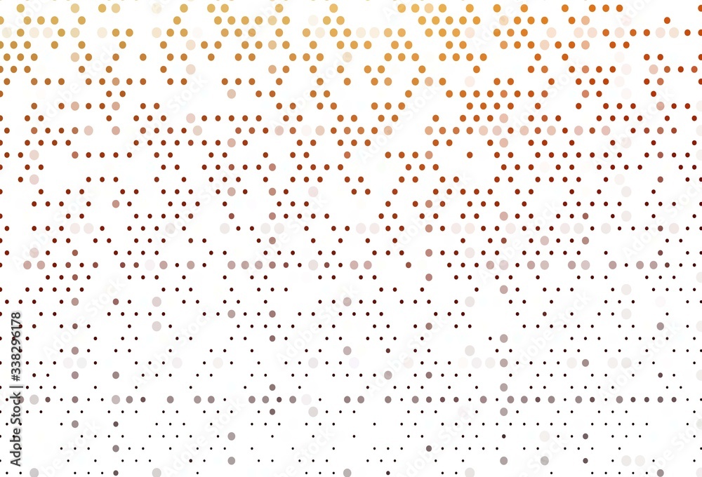 Light Red, Yellow vector pattern with spheres.