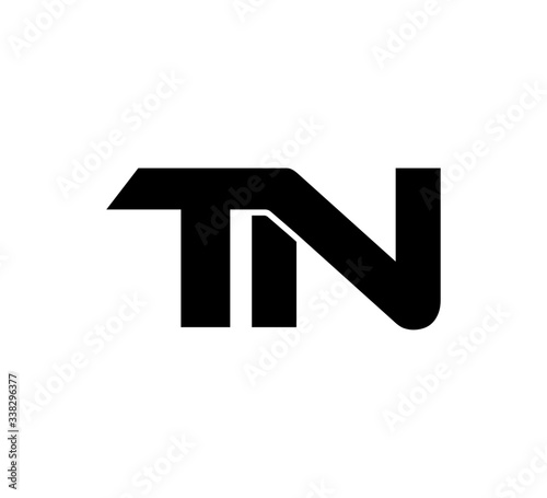 Εκτύπωση καμβά Initial 2 letter Logo Modern Simple Black TN