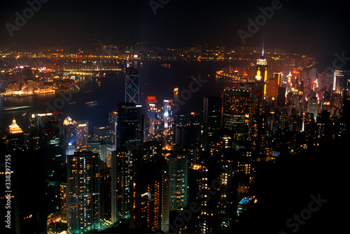 Hong Kong skyline at night © spiritofamerica
