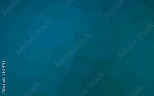 Light BLUE vector shining triangular template. Shining illustration, which consist of triangles. Template for a cell phone background.