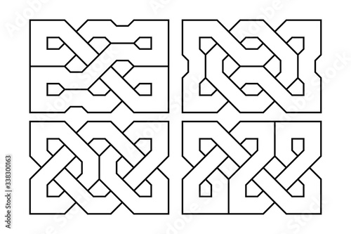 Celtic knot set. Medieval d...
