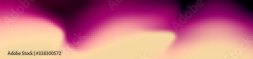 Abstract panoramic colorful pixelated wide background. Panorama, Modern gradient Multicolor Mosaics Backdrop with pixels. Vector illustration.