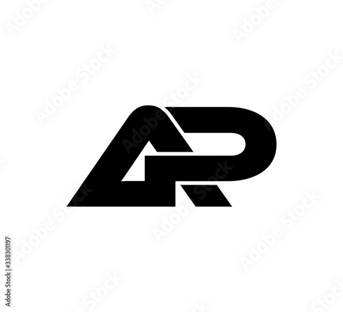 Initial 2 letter Logo Modern Simple Black AP