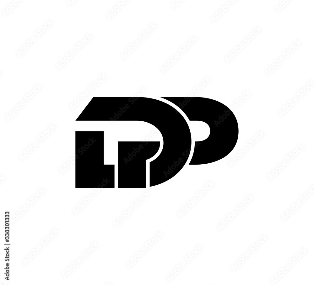 Initial 2 letter Logo Modern Simple Black DP Initial 2 letter Logo Modern Simple Black DP