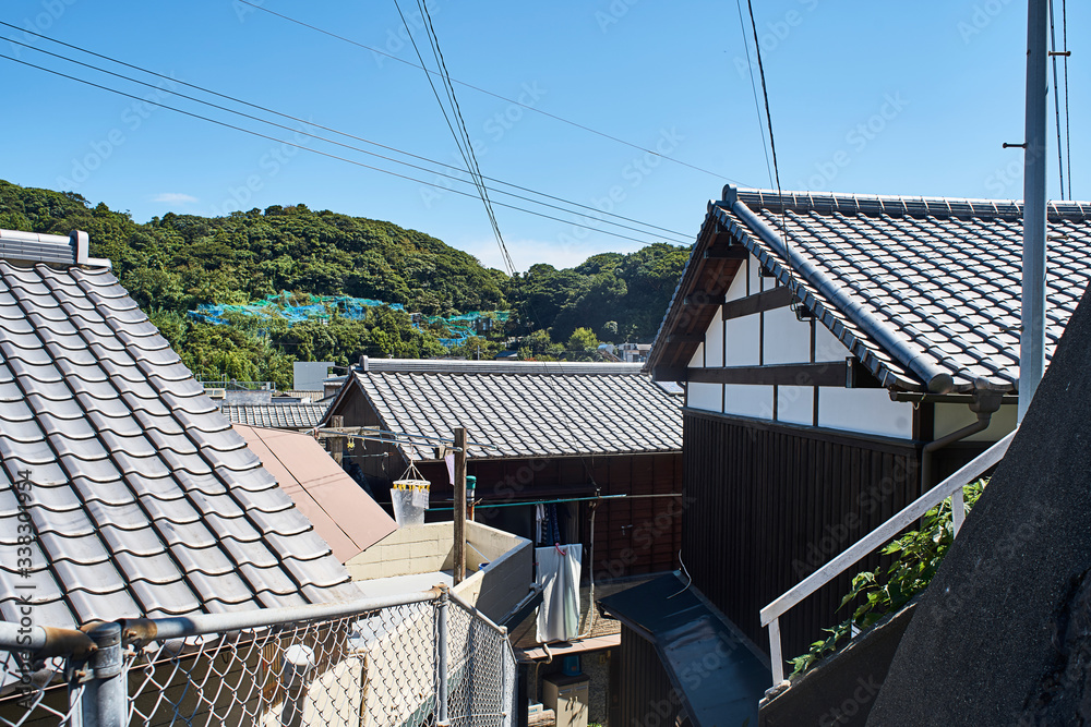 Roof of an old japanese village Roof of an old japanese village
