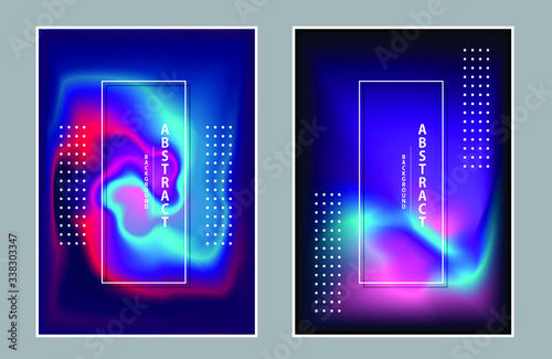 Abstract hologram fluid design element.