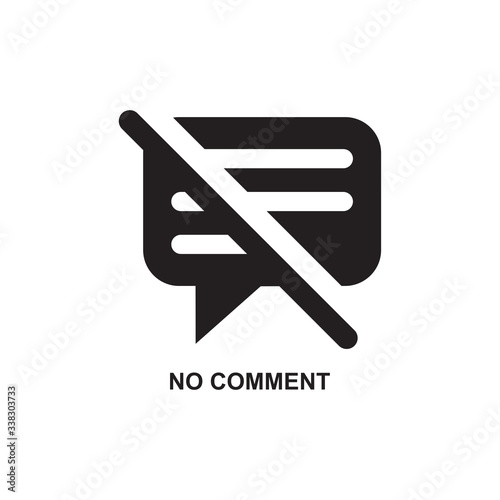 NO COMMENT ICON , 