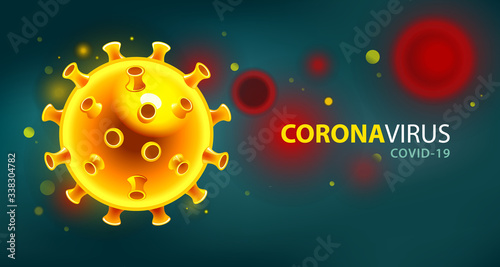 Coronavirus Bacteria Futuristic Background