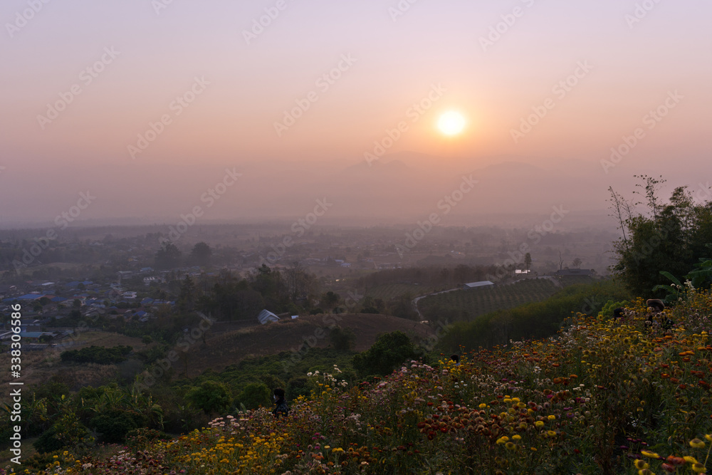 Sunrise Over Pai, North Thailand, Asia