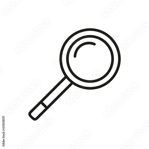 Magnifying glass icon vector on white background