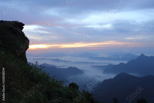 Morning view at Phu Chi Fa National Park, Chiang Rai, Thailand