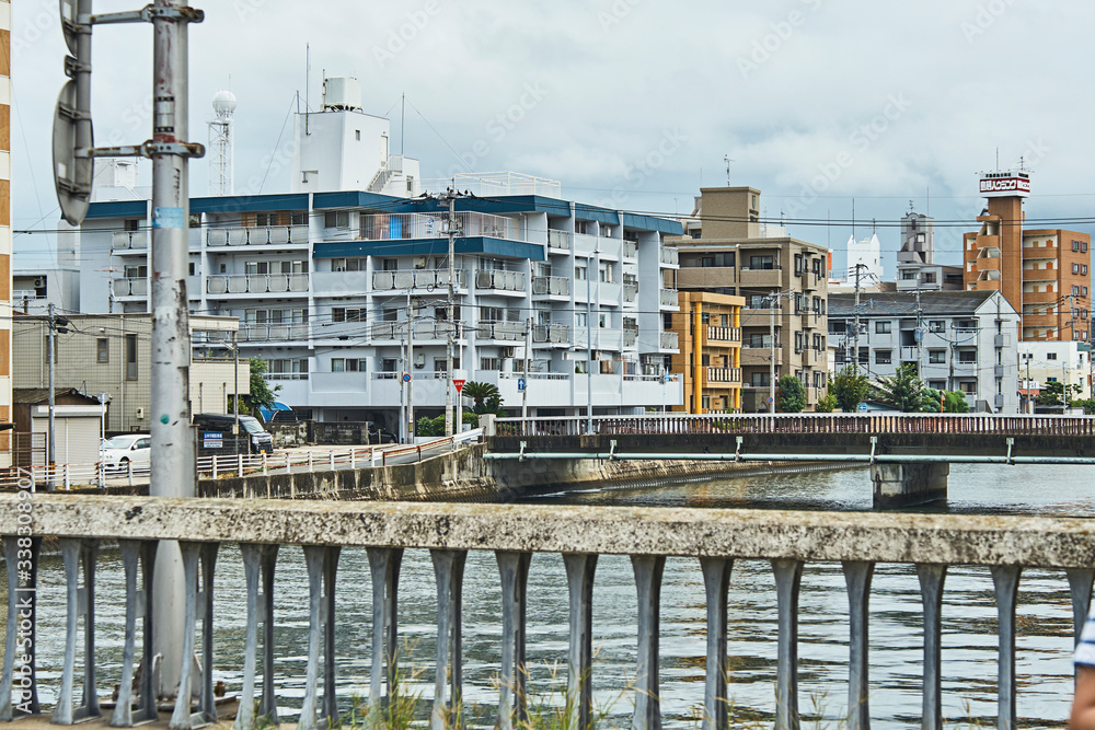 Modern city from the bridge
