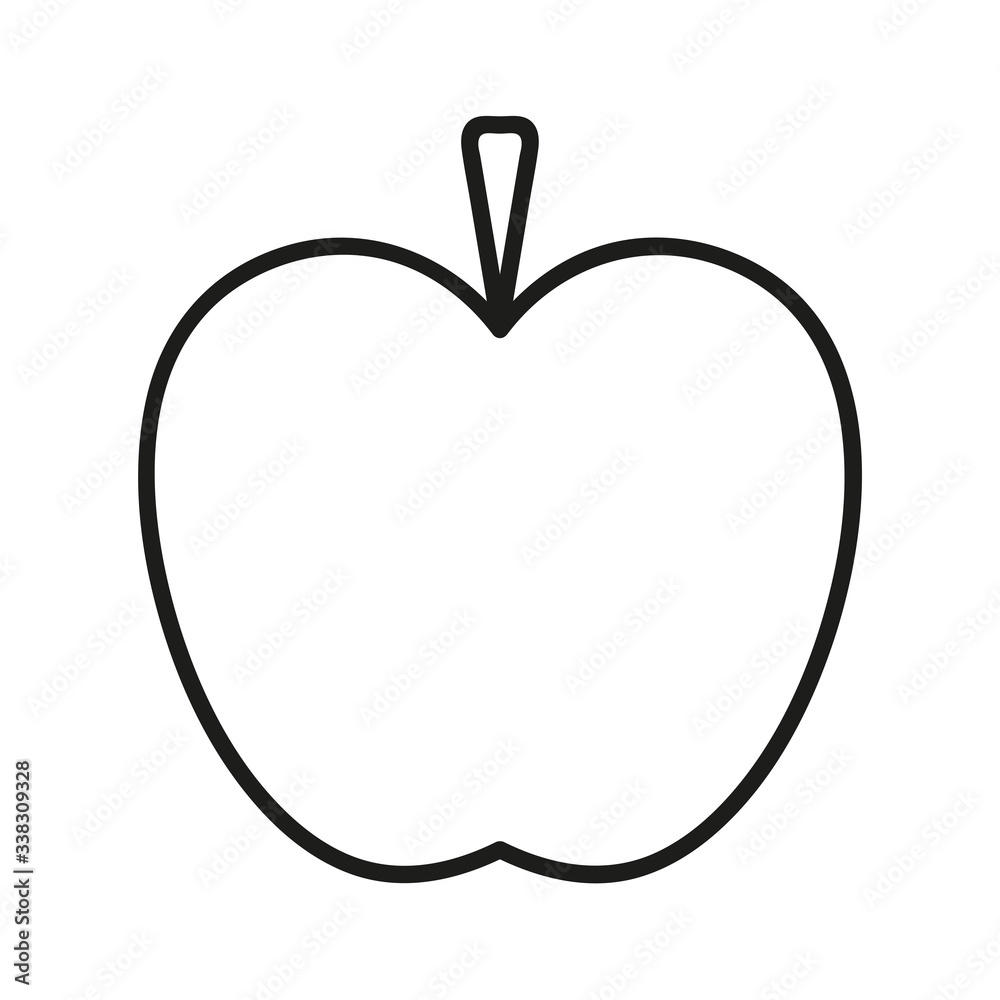 Apple icon vector on white background Apple icon vector on white background