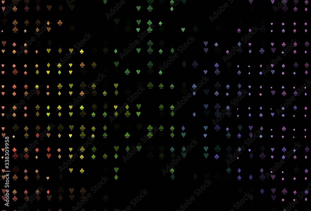 Dark Multicolor, Rainbow vector layout with elements of cards.