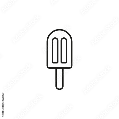 Ice cream icon vector on white background