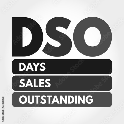 DSO - Days Sales Outstanding acronym, business concept background