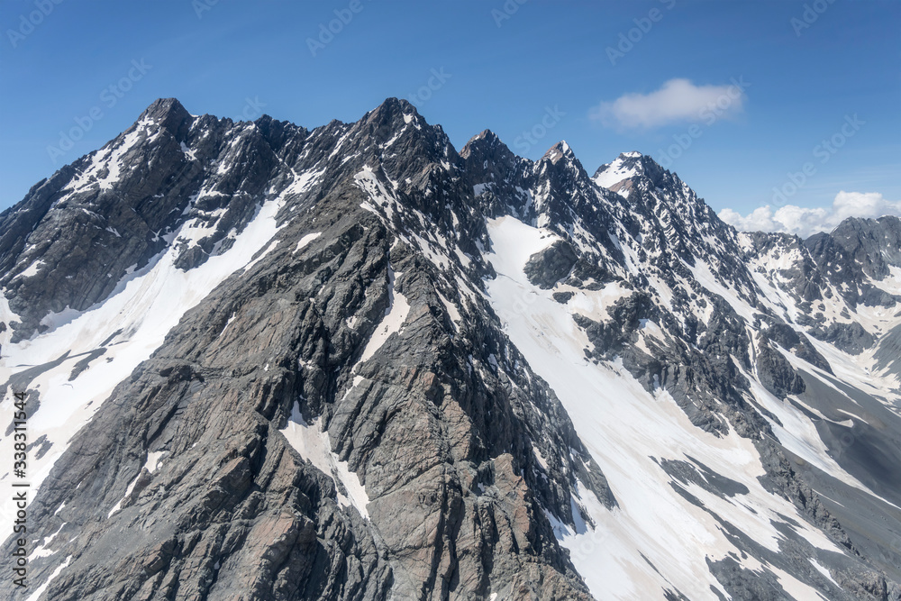 Jean  Mt  steep dark rocky slopes,  New Zealand