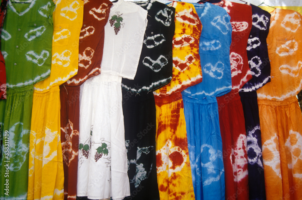 Dresses for sale by the Bei minority people in Dali, Yunnan Province, People's Republic of China