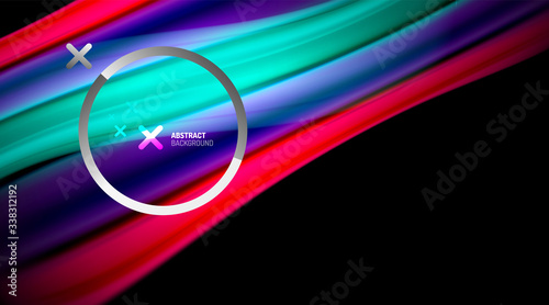 Swirl  curve blurred color lines  holographic rainbow liquid style gradient waves for Wallpaper  Banner  Background  Card  Book Illustration  landing page