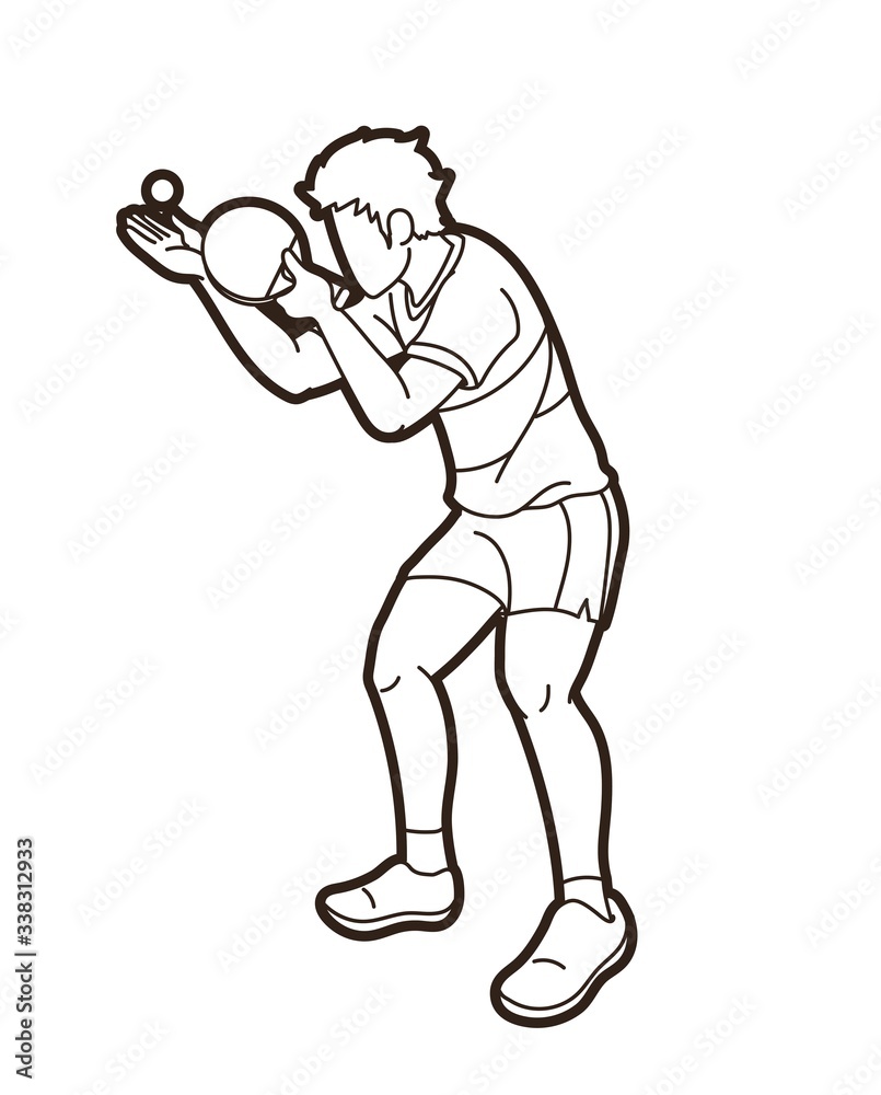 Ping Pong player, Table tennis action cartoon graphic vector Ping Pong player, Table tennis action cartoon graphic vector