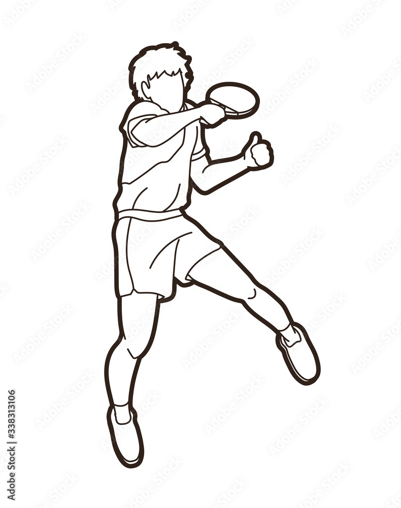 Ping Pong player, Table tennis action cartoon graphic vector Ping Pong player, Table tennis action cartoon graphic vector