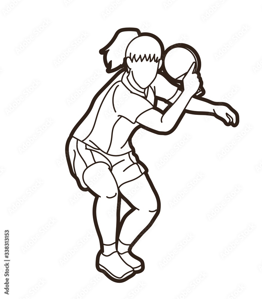 Ping Pong player, Table tennis action cartoon graphic vector Ping Pong player, Table tennis action cartoon graphic vector