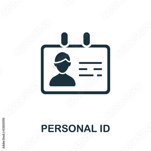 Personal Id icon. Simple illustration from digital law collection. Creative Personal Id icon for web design  templates  infographics and more