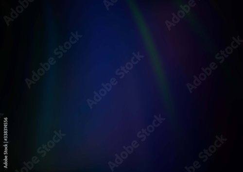 Dark BLUE vector background with bubble shapes. Shining illustration, which consist of blurred lines, circles. A completely new template for your business design.