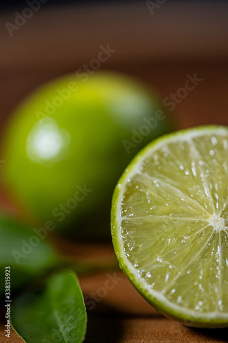Lime with half lime