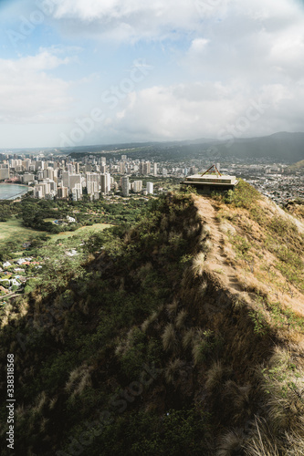 The old pillbox/gun bunker visible from the Diamond Head Crater Hike Summit.