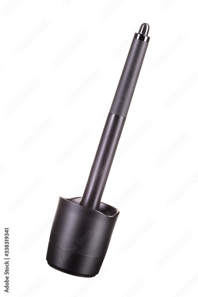 Digital graphic pen with stand isolated on white background with clipping path