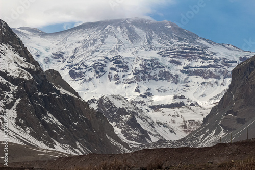 San José de Maipo volcano in winter, Cajón del Maipo, Central Andes of Chile. © Marcos