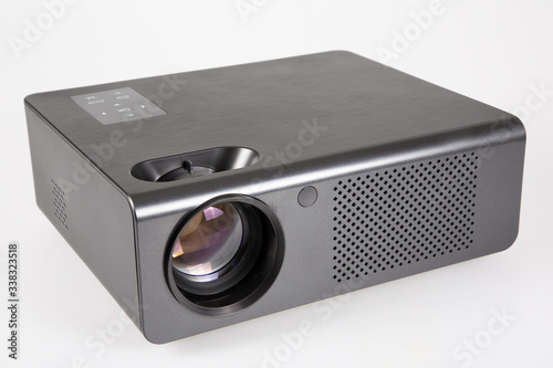 black digital modern projector multimedia on white background
