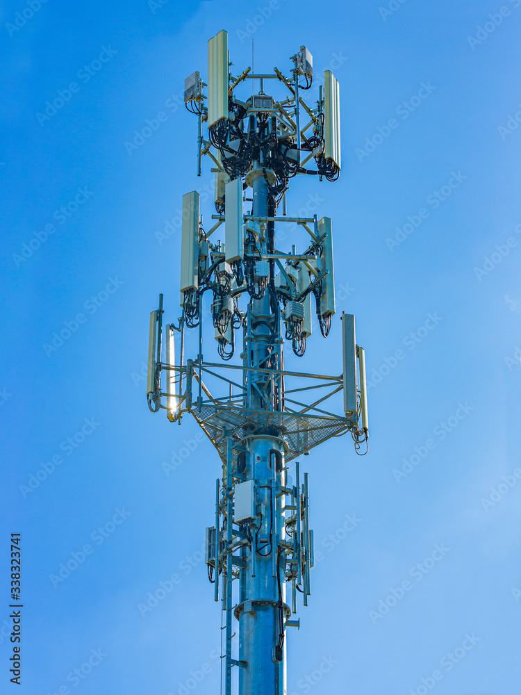 A mobile telecommunication cell tower for wireless internet connection A mobile telecommunication cell tower for wireless internet connection