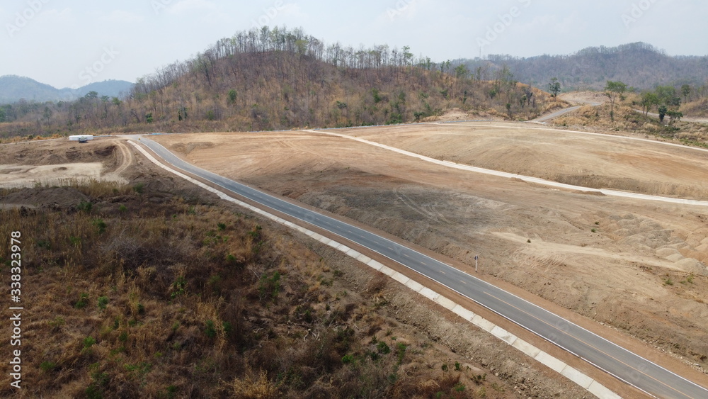road in the mountains Overview of landscape in summer lampang thailand road in the mountains Overview of landscape in summer lampang thailand