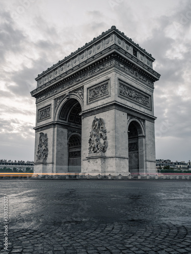 Arc de Triomphe (Arch of Triumph), Avenue des Champs-Elysees, Paris, France.