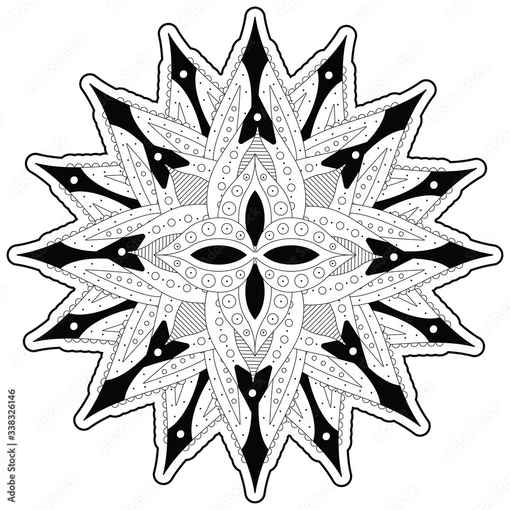 Mandala vector illustration isolated on a white background. Mandala vector illustration isolated on a white background.