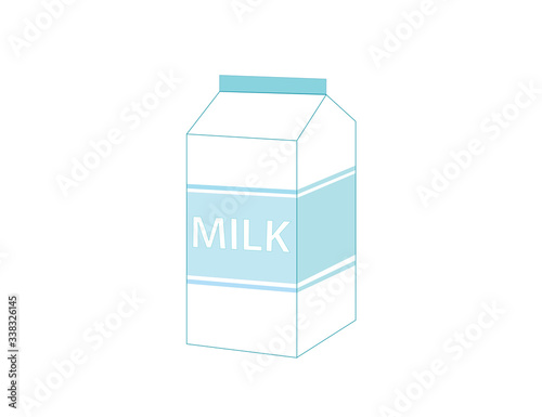 Vector icon - milk in the package. Health, nutrition, drink.