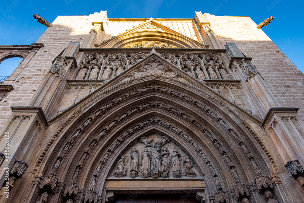 The historical center of Valencia city, Spain.