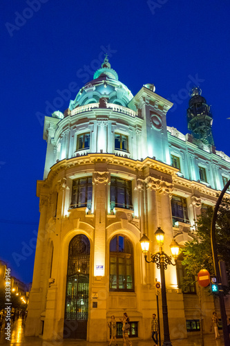 The historical center of Valencia city, Spain.