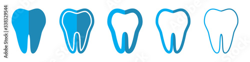 Tooth vector icons. Vector illustration.