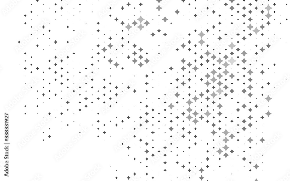 Light Silver, Gray vector layout with bright stars. Stars on blurred abstract background with gradient. Smart design for your business advert.