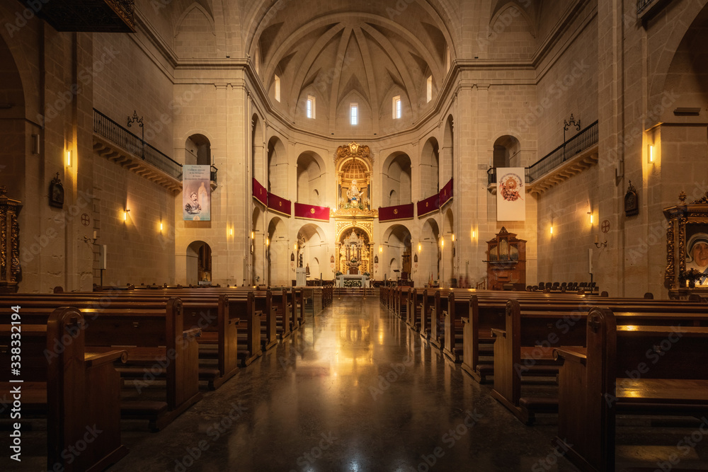 Interior of Murcia Cathedral, Alicante, Spain