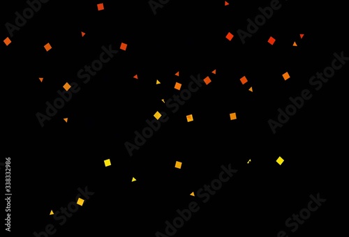 Dark Orange vector cover in polygonal style with circles.