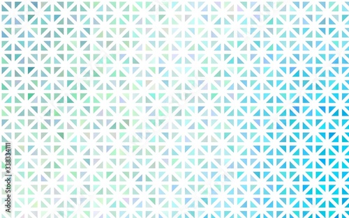 Light BLUE vector cover in polygonal style. Beautiful illustration with triangles in nature style. Best design for your ad, poster, banner.