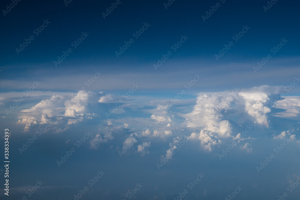 Aerial View Of Clouds In Blue Sky