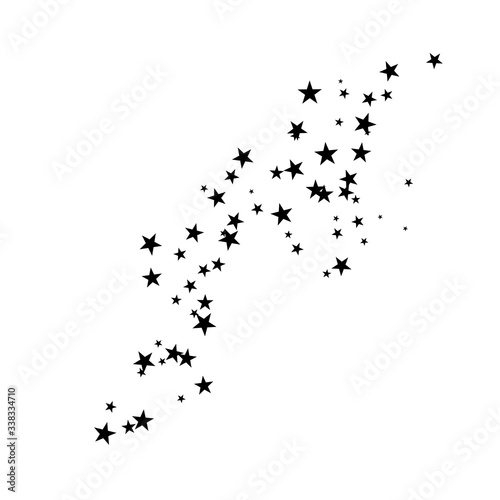 Fireworks star random source stream.  Falling Star. Stars on a white background. © Vitalii