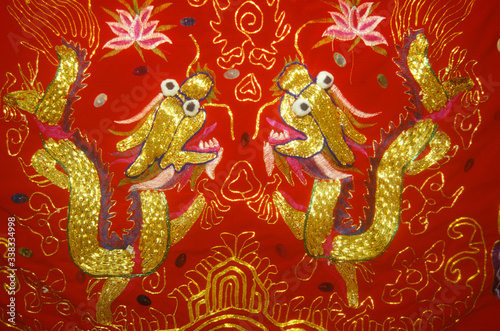 Decorations at Sangingge Temple -  Western Hills in Kunming  Yunnan Province  People s Republic of China